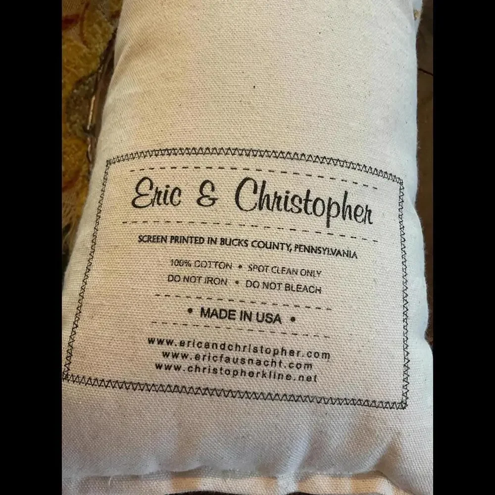 Vintage-Inspired Botanical Decorative Pillow by Eric & Christopher